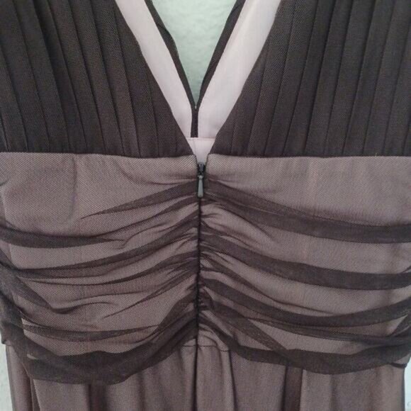 JS Boutique Vintage 90s Mesh Overlay Midi Gown Size 6 EUC - Picture 5 of 11